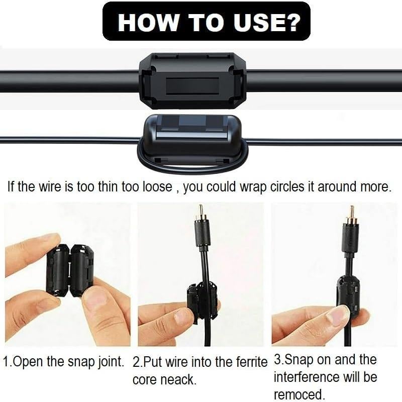 20 Filtros de Ruido VSKEY para Cables USB y Audio