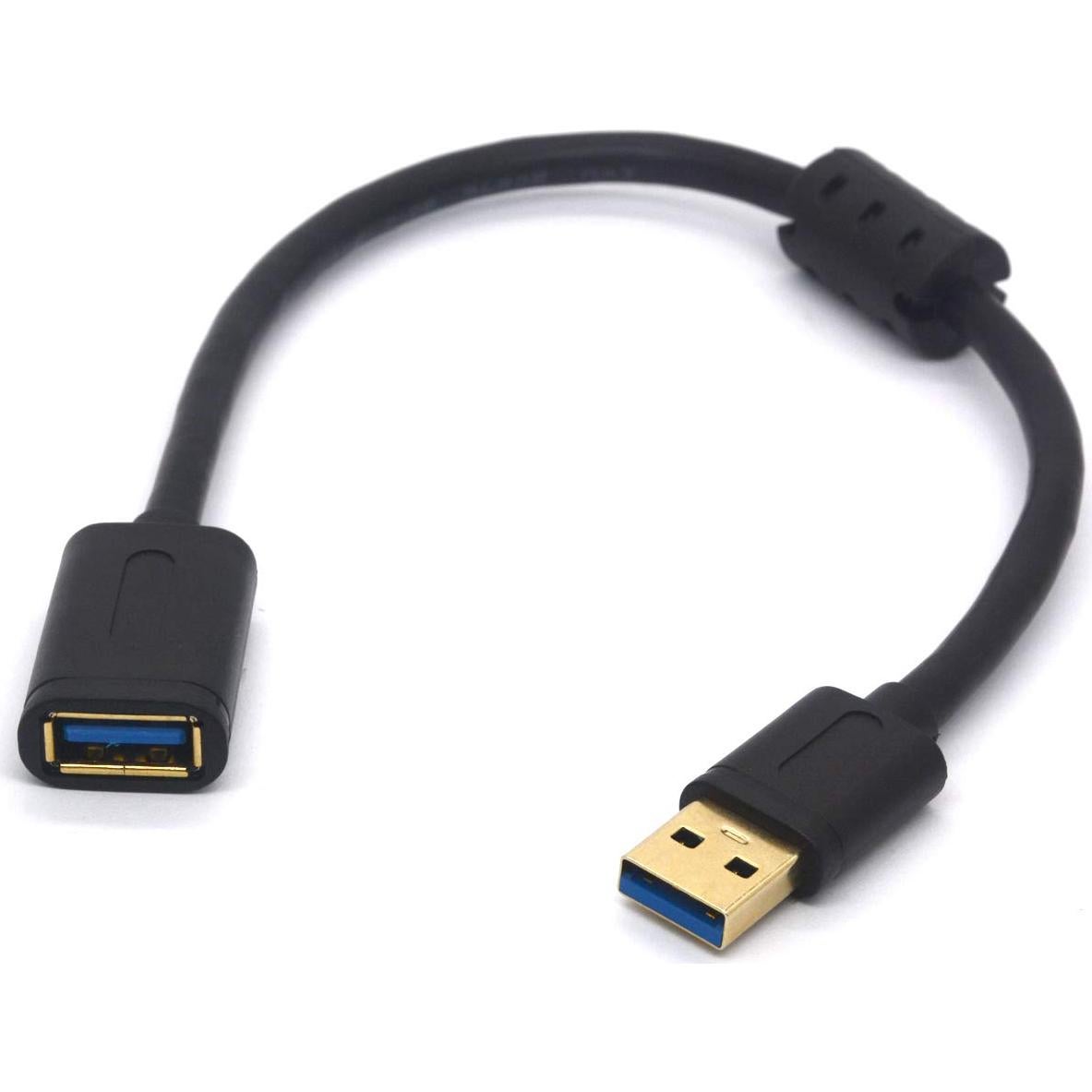 Cable USB 3.0 Macho a Hembra con Filtro Ferrita 30cm PIIHUSW