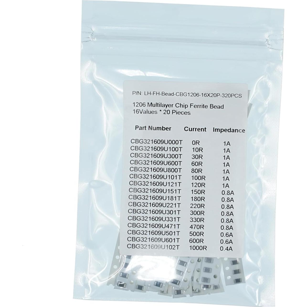 Kit de Perlas de Ferrita Multicapa HUABAN 320 Piezas