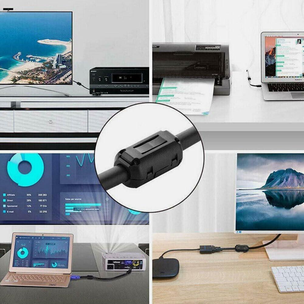 10 Clips de Anillo de Ferrita UCCKEYI 5mm para Filtro de Ruido