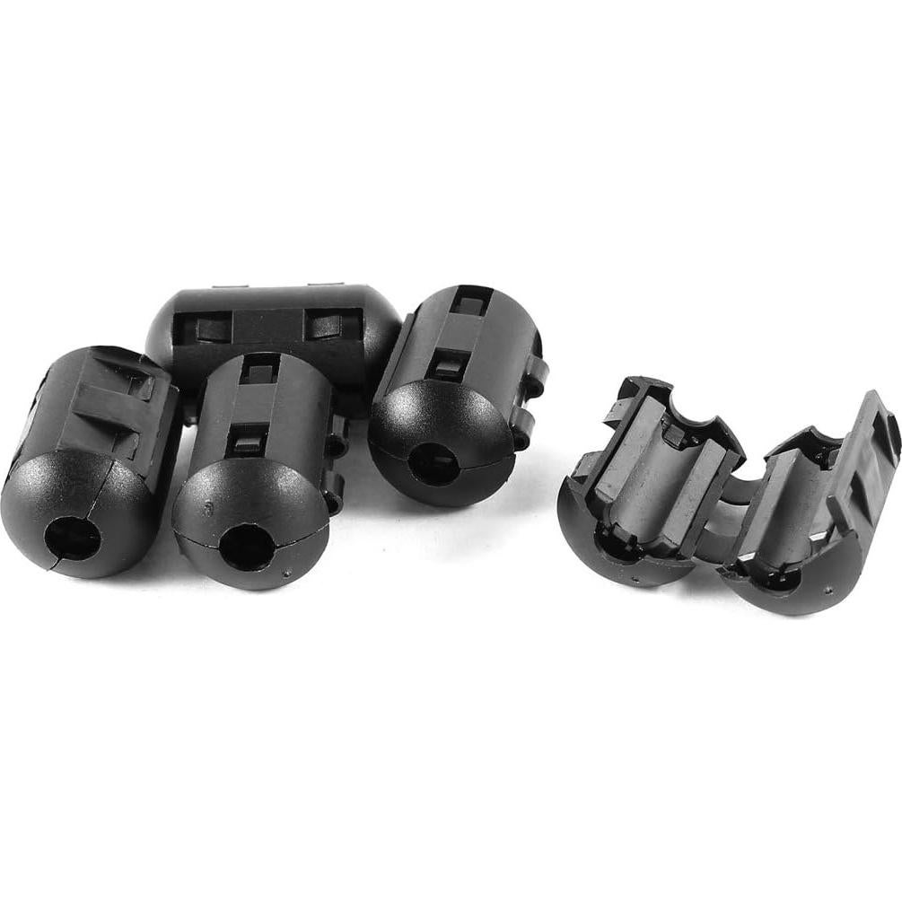 Filtro de Núcleo de Ferrita uxcell UF50B 5pcs 5mm Negro