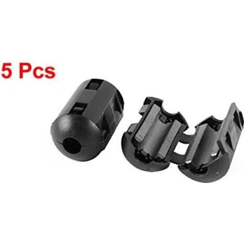 Filtro de Núcleo de Ferrita uxcell UF50B 5pcs 5mm Negro