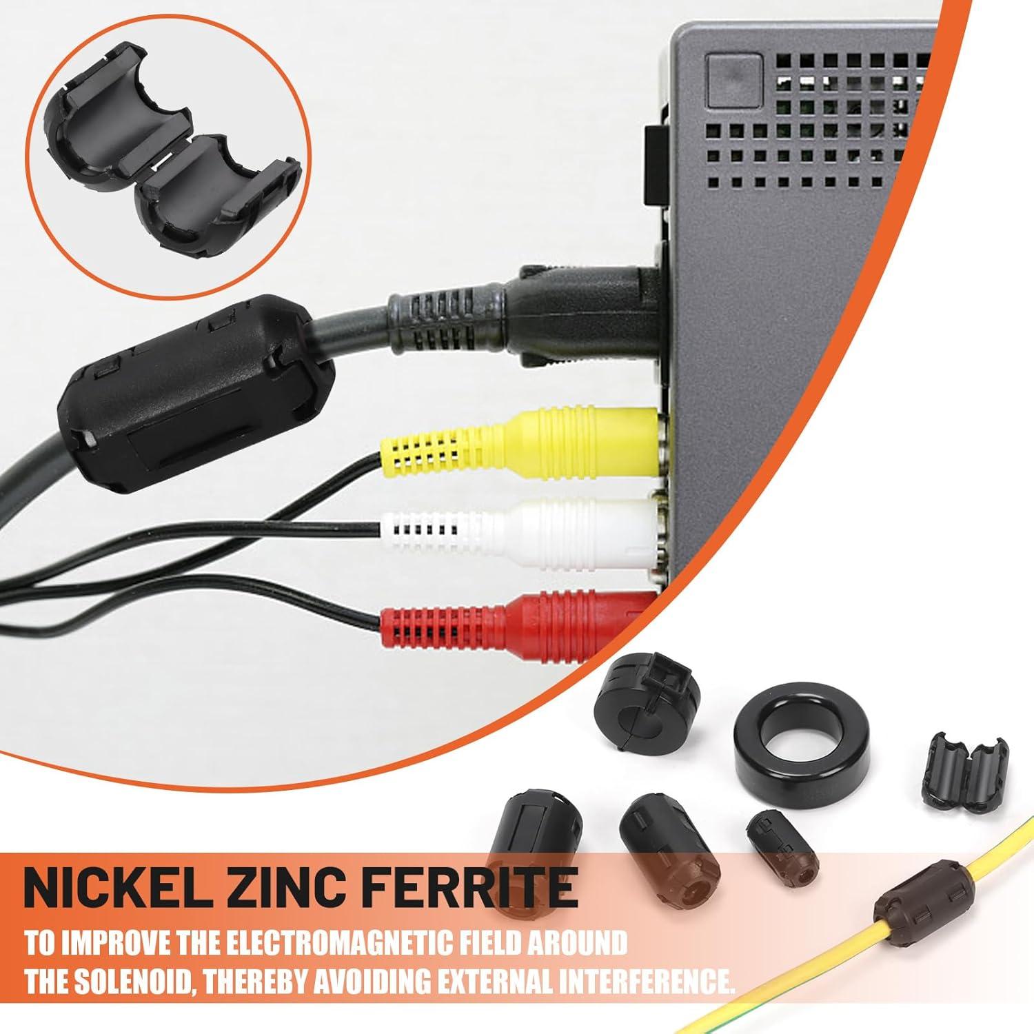 Clip-on de Ferrita Tanstic 32 Pcs para Reducción de Ruido
