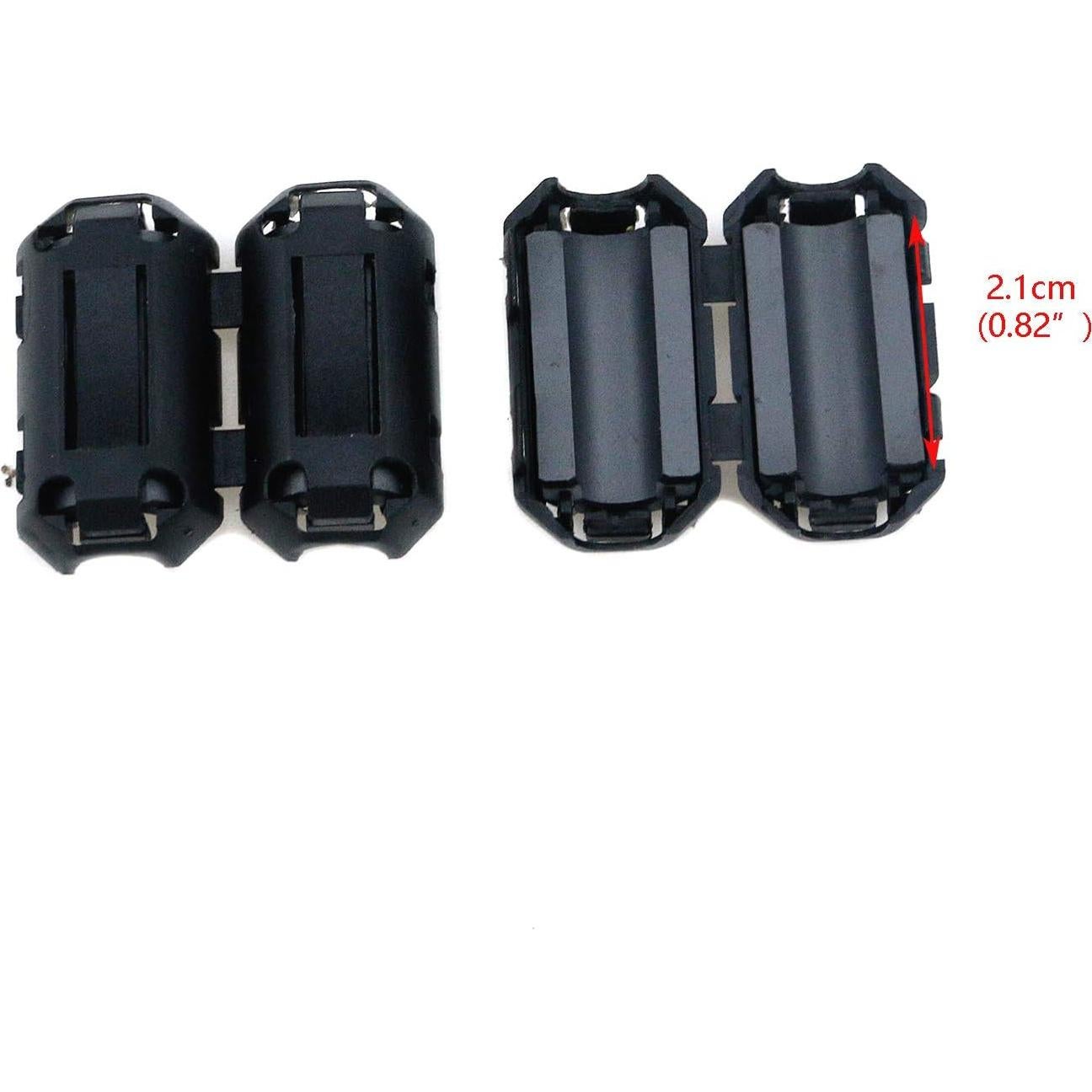 Anillo de Ferritas Clip Doble Quluxe 7mm Negro - Paquete de 20