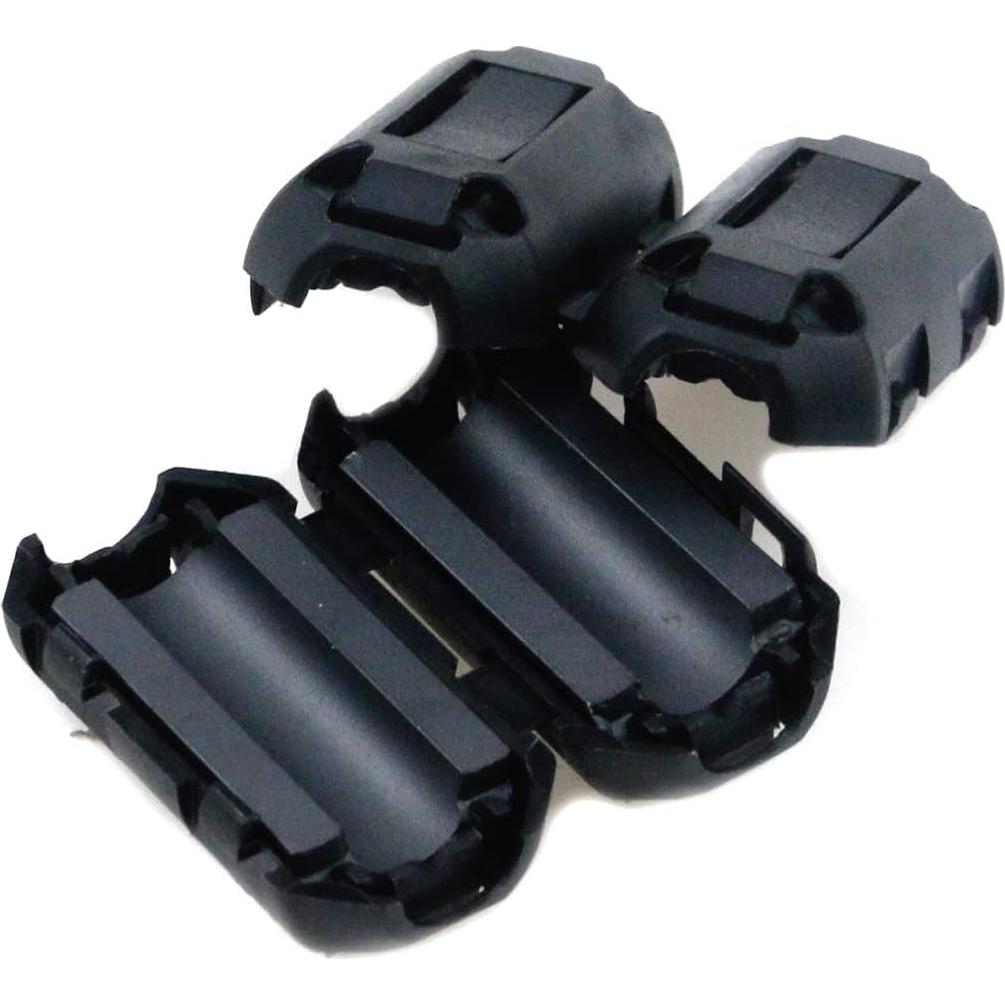 Anillo de Ferritas Clip Doble Quluxe 7mm Negro - Paquete de 20