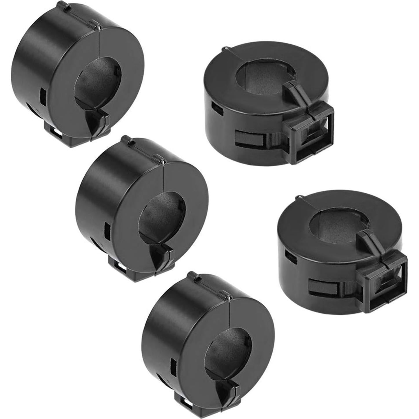 Clip de Anillo de Ferrita 15mm RFI EMI - 6 Pcs Negro