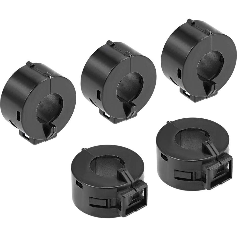 Clip de Anillo de Ferrita 15mm RFI EMI - 6 Pcs Negro