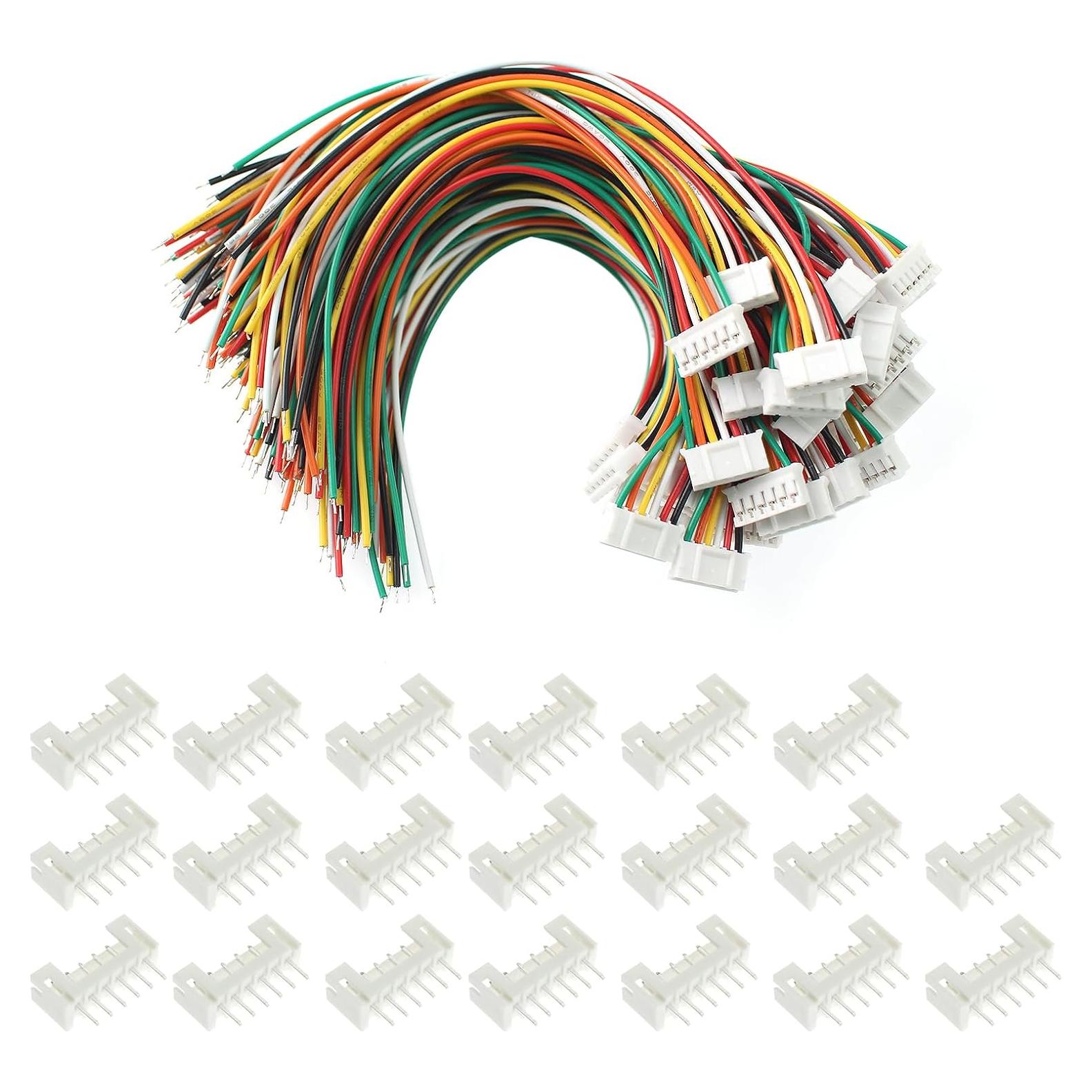 Kit 80 Pcs Conectores JST PH 2.0 6 Pines con Cable 15cm