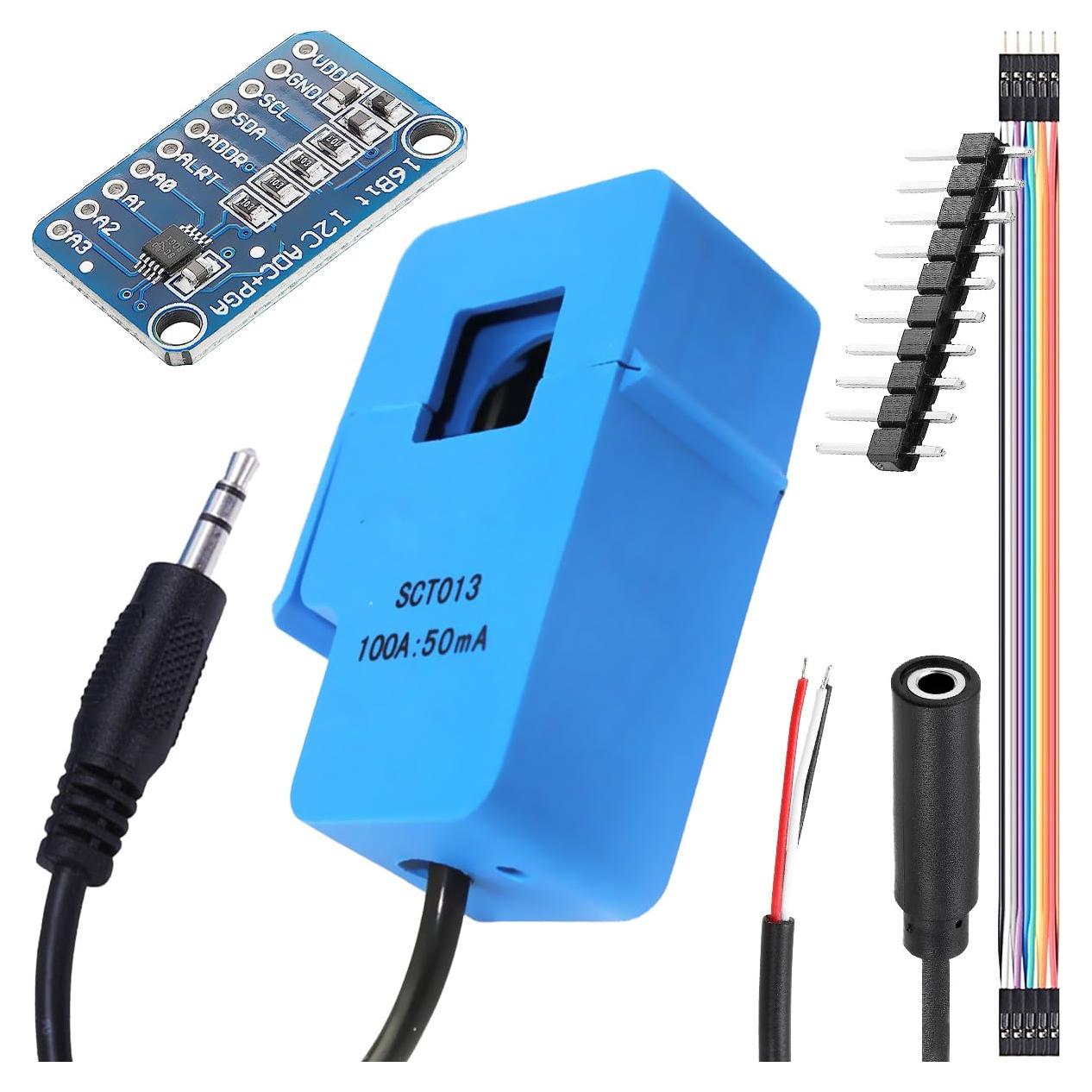 Transformador de Corriente SCT-013-000 100A/50mA + Módulo ADC