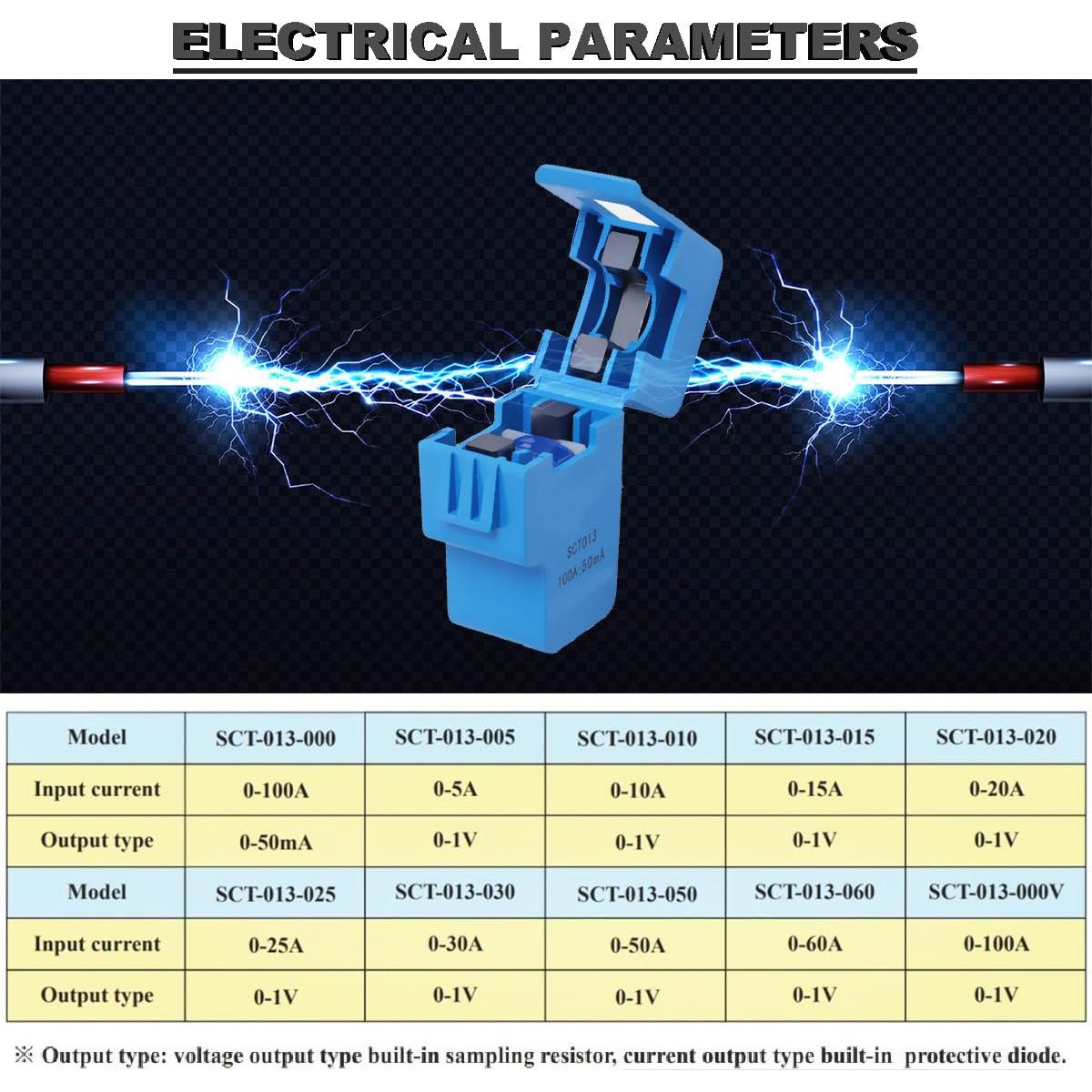 Transformador de Corriente SCT-013-000 100A/50mA + Módulo ADC