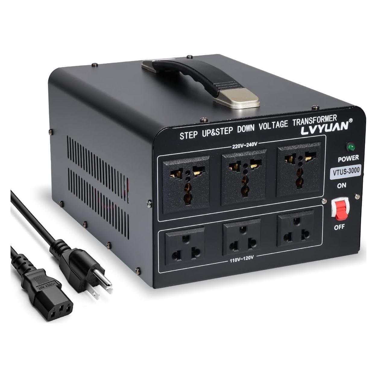 Transformador de Voltaje LVYUAN 3000W Paso Arriba/Abajo