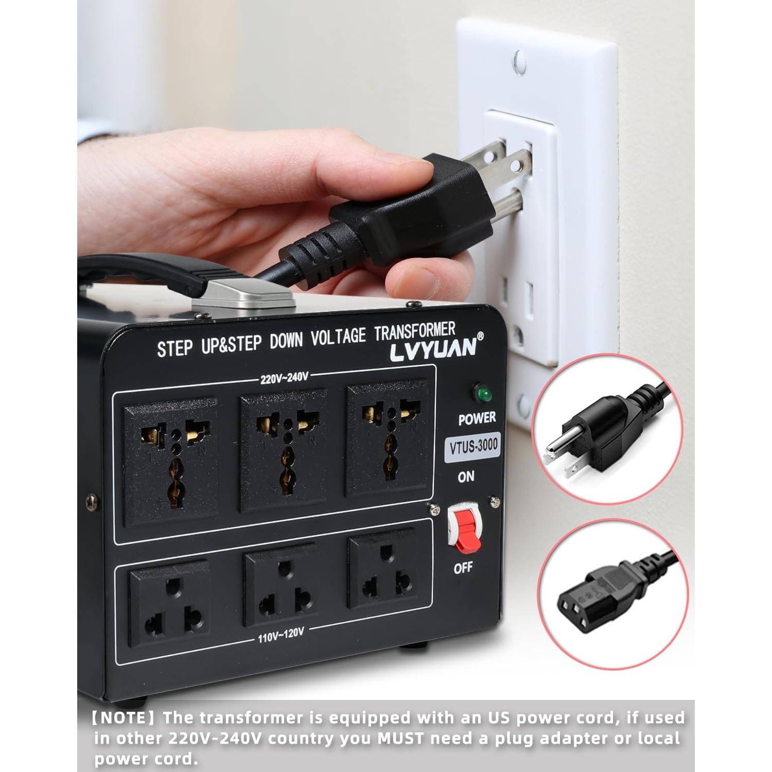 Transformador de Voltaje LVYUAN 3000W Paso Arriba/Abajo