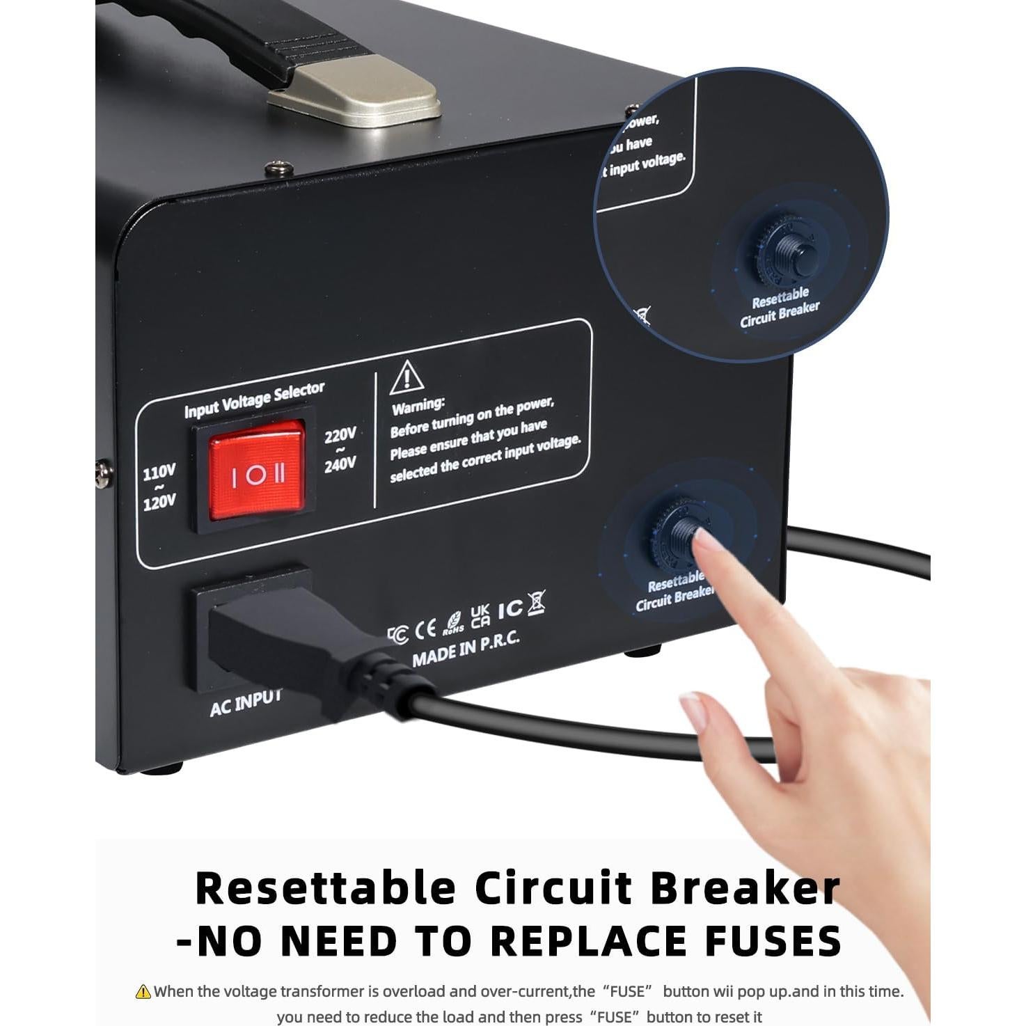 Transformador de Voltaje LVYUAN 3000W Paso Arriba/Abajo