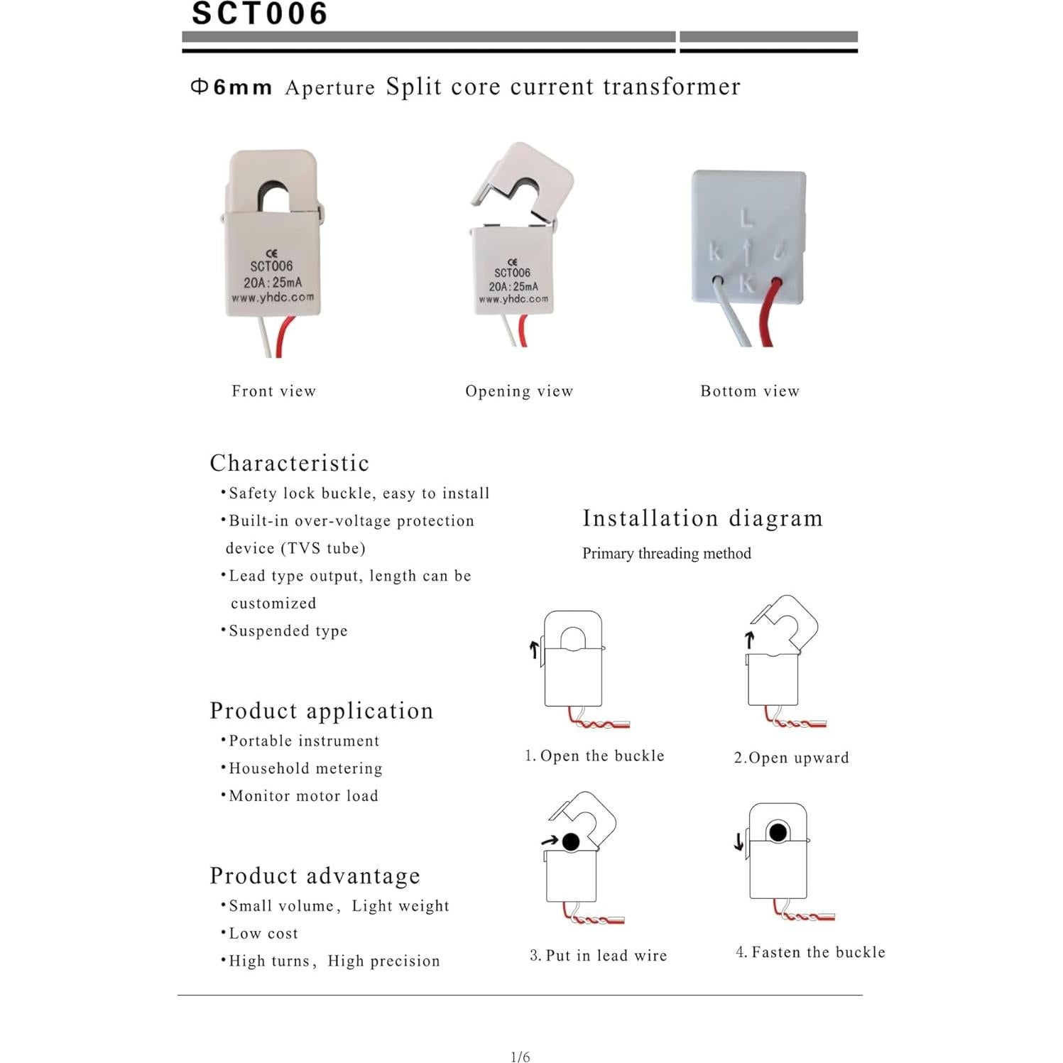 Transformador de Corriente 2pcs 5A 1mA 1% KGDJBGSE