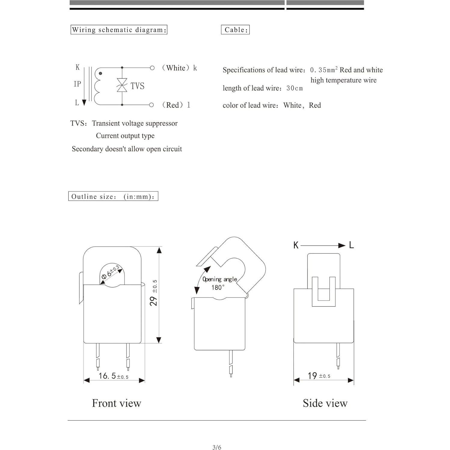 Transformador de Corriente 2pcs 5A 1mA 1% KGDJBGSE