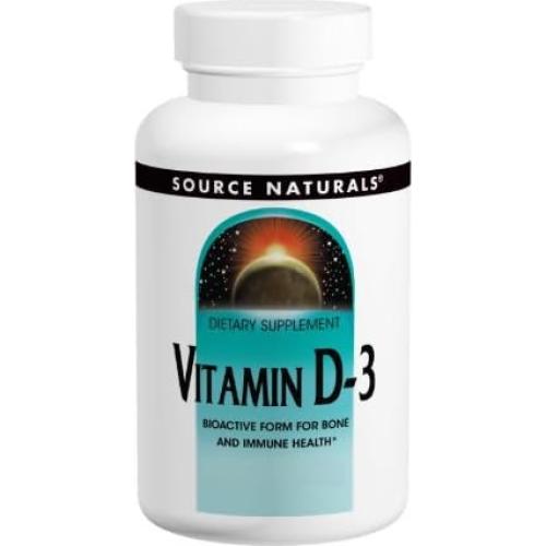 Vitamina D-3 2000 IU Source Naturals - 60 Tabletas Sabor Cereza
