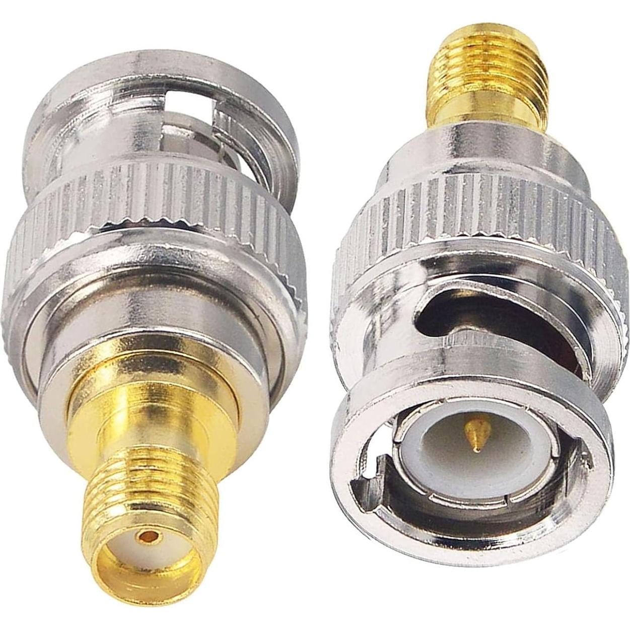 Adaptador Coaxial RF SMA Hembra a BNC Macho DHT 2 Piezas