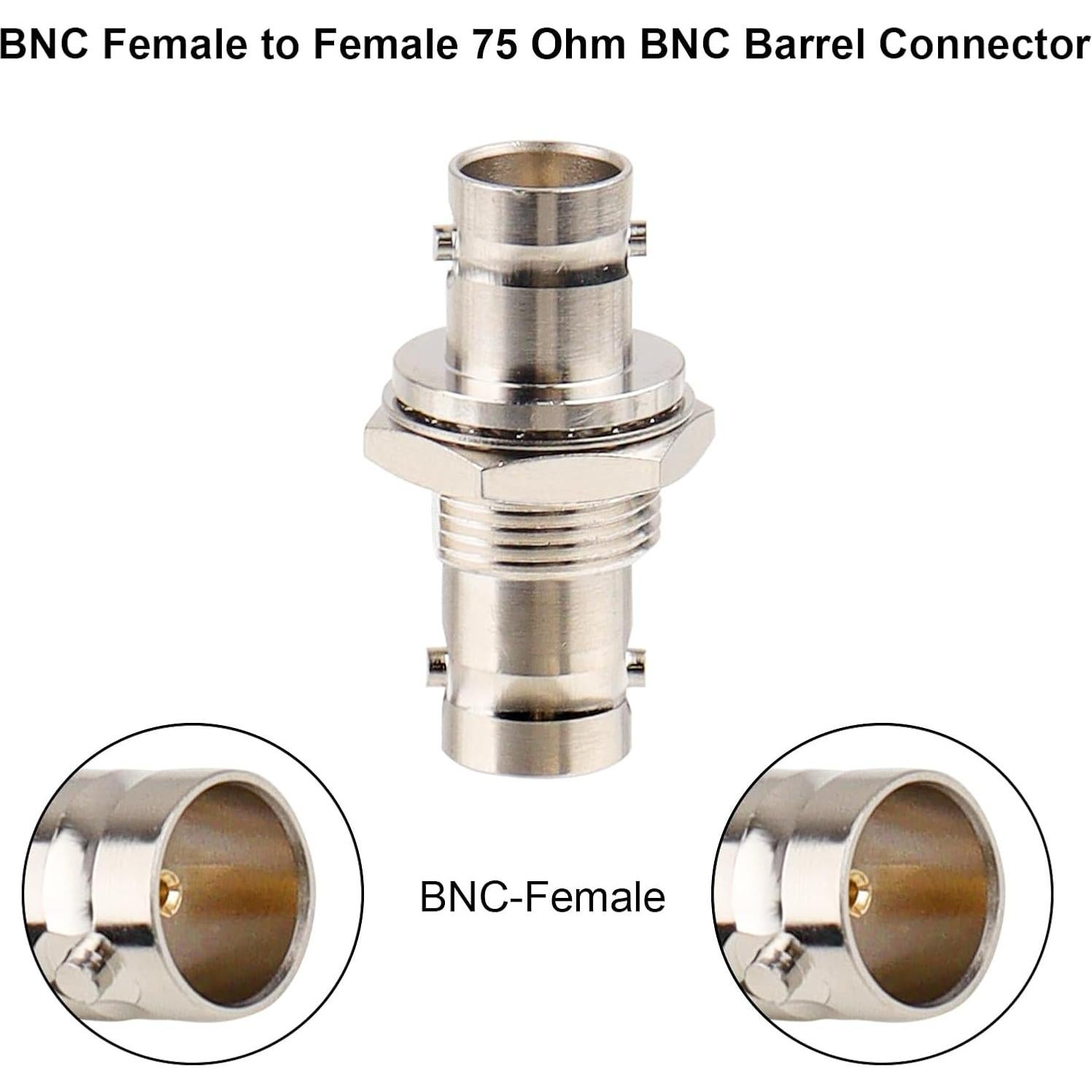 Conector BNC hembra a BNC hembra 75 Ohm XRDS-RF para SDI