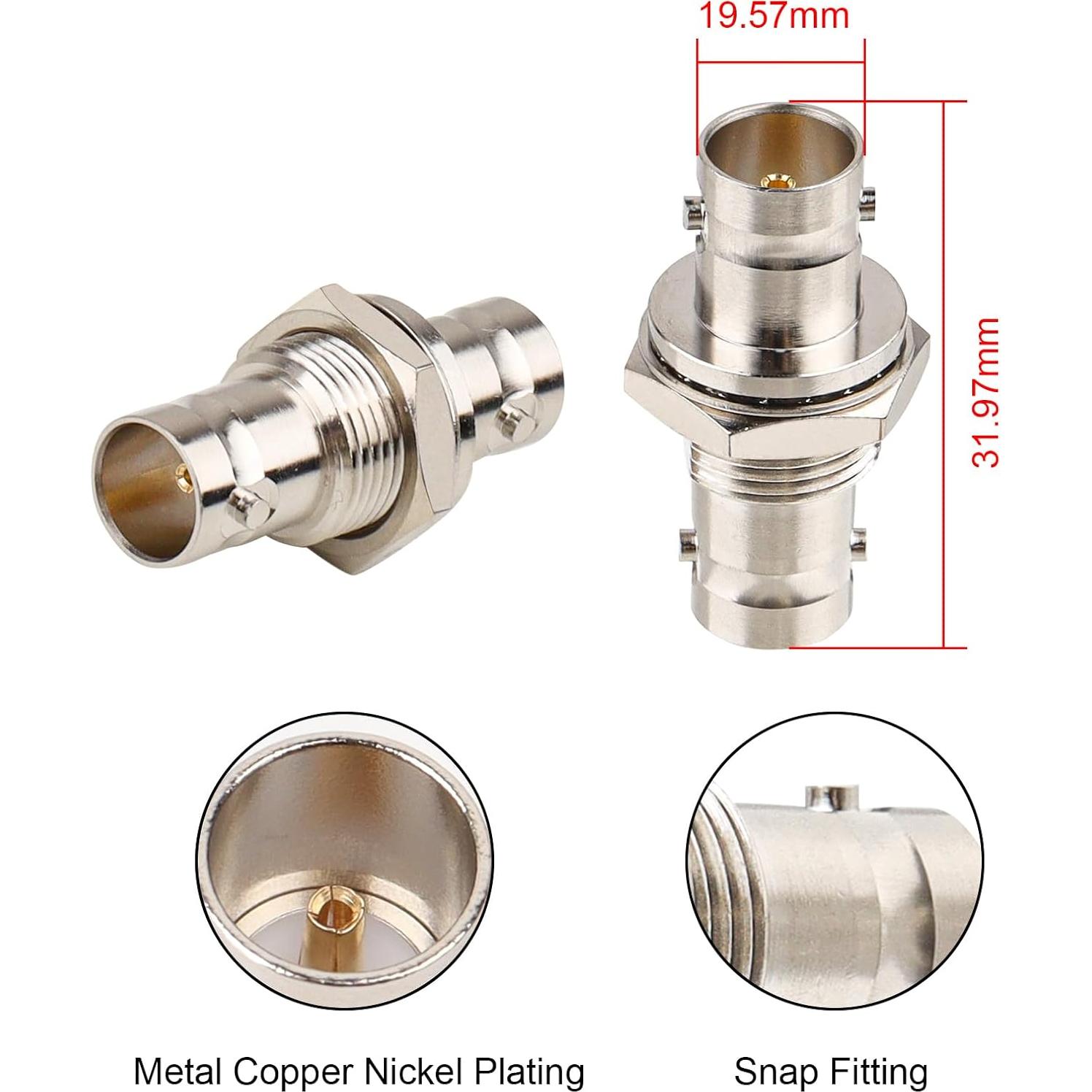 Conector BNC hembra a BNC hembra 75 Ohm XRDS-RF para SDI