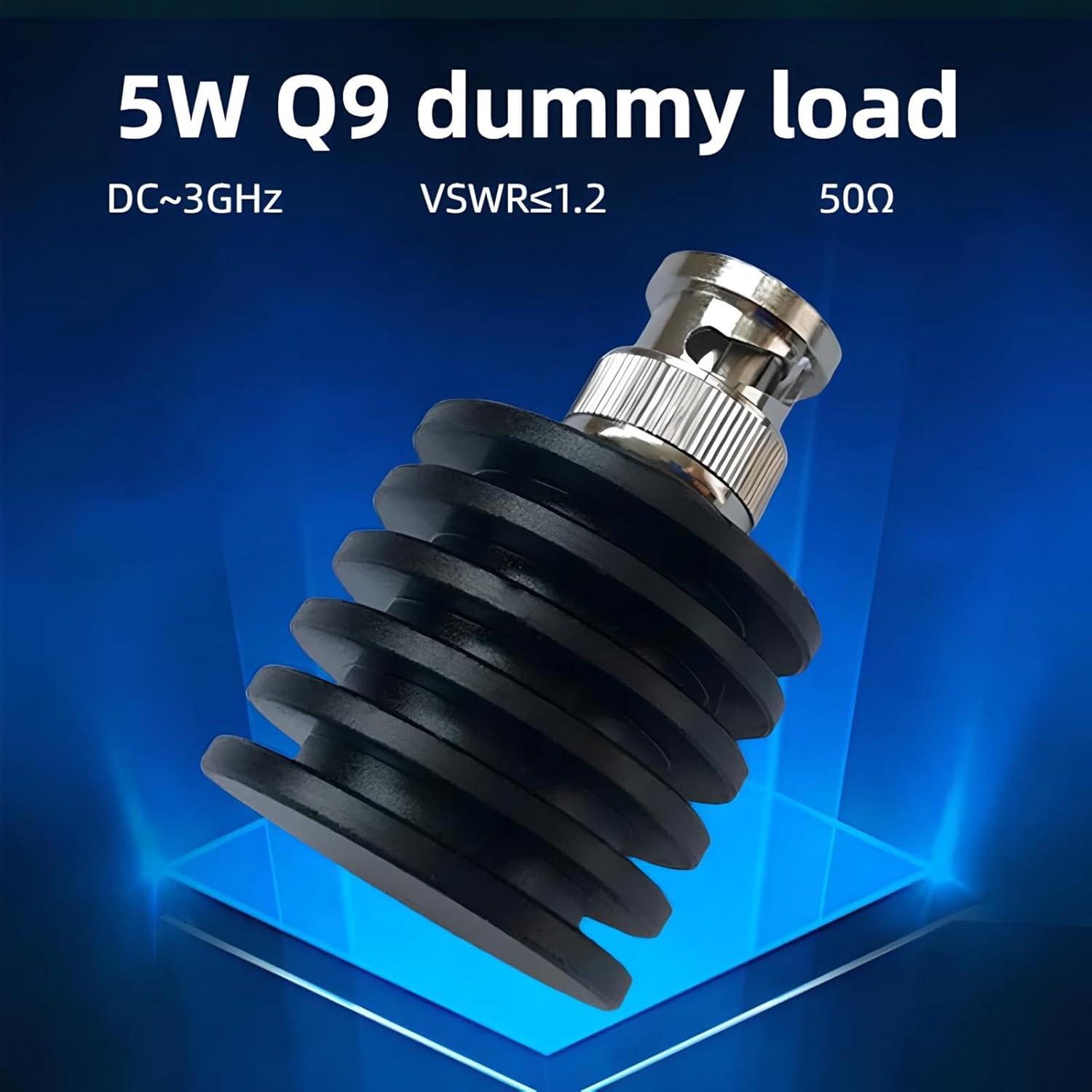 Carga Ficticia BNC 5W 50 Ohm - Conector Q9 para Radioaficionados