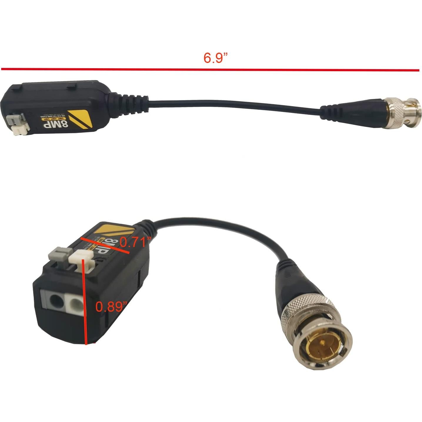 5 Pares Conectores Balun Video CCTV 4K Douzime AHD/TVI/CVI
