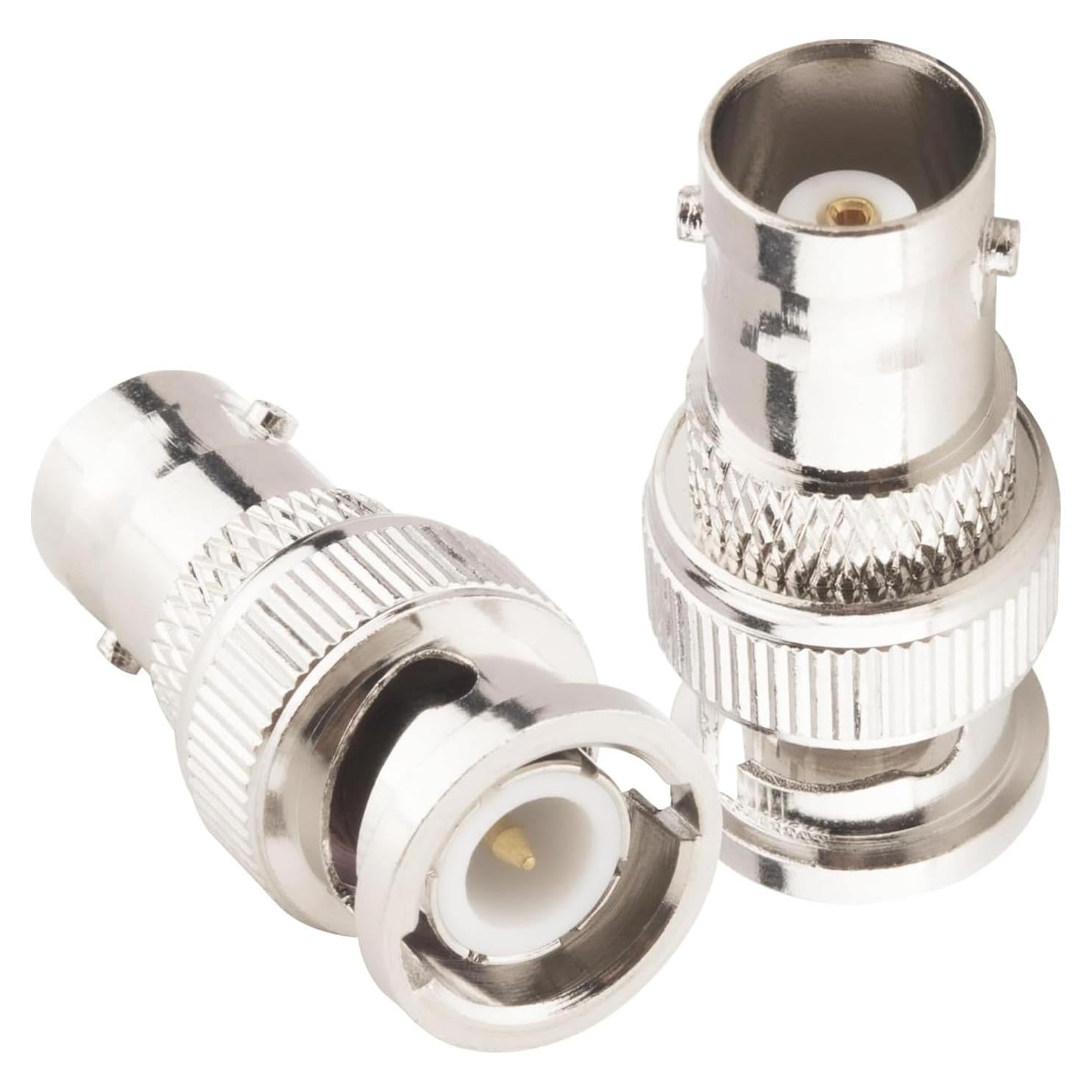 Adaptador BNC Macho a Hembra Boobrie 2PCS 50 Ohm para CCTV