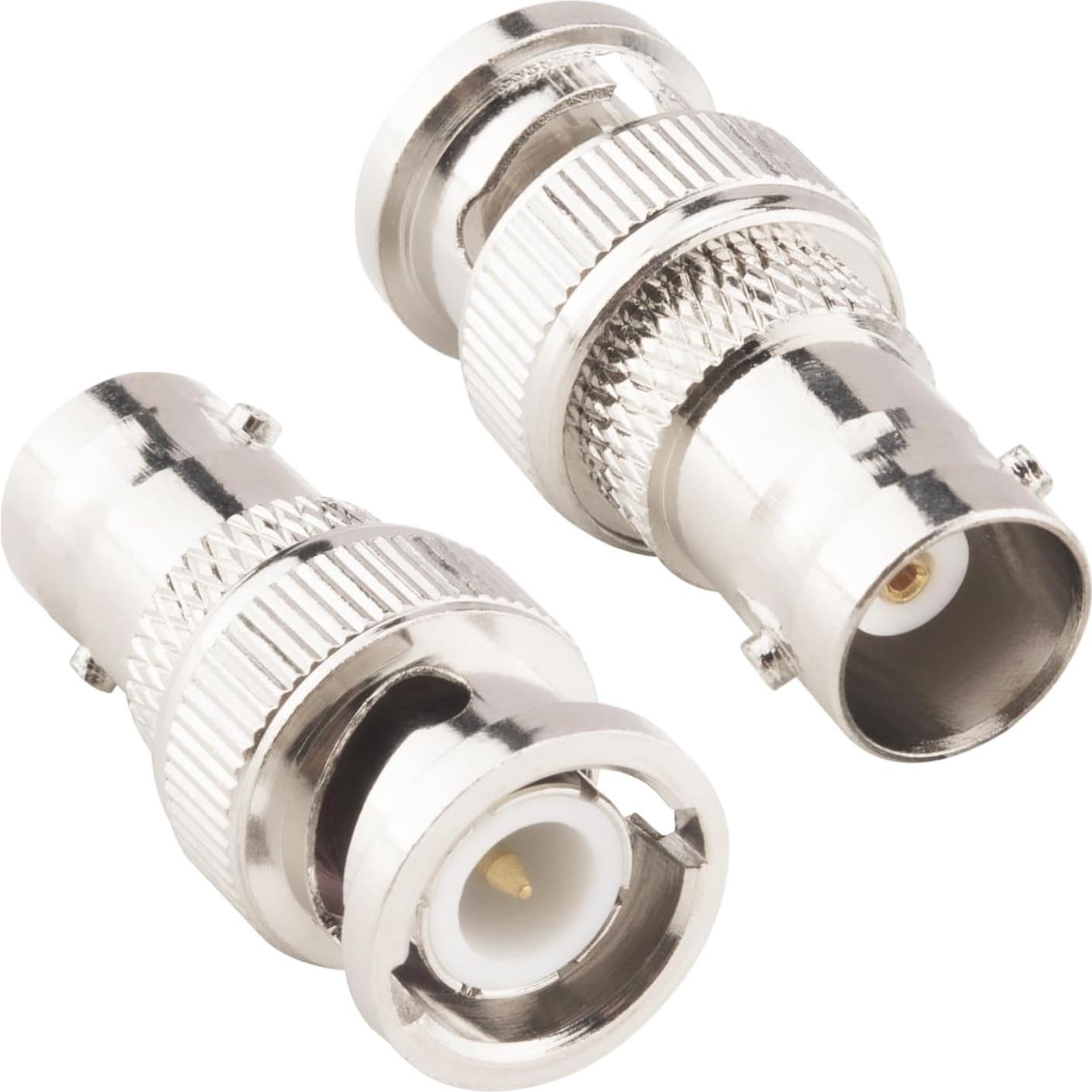 Adaptador BNC Macho a Hembra Boobrie 2PCS 50 Ohm para CCTV