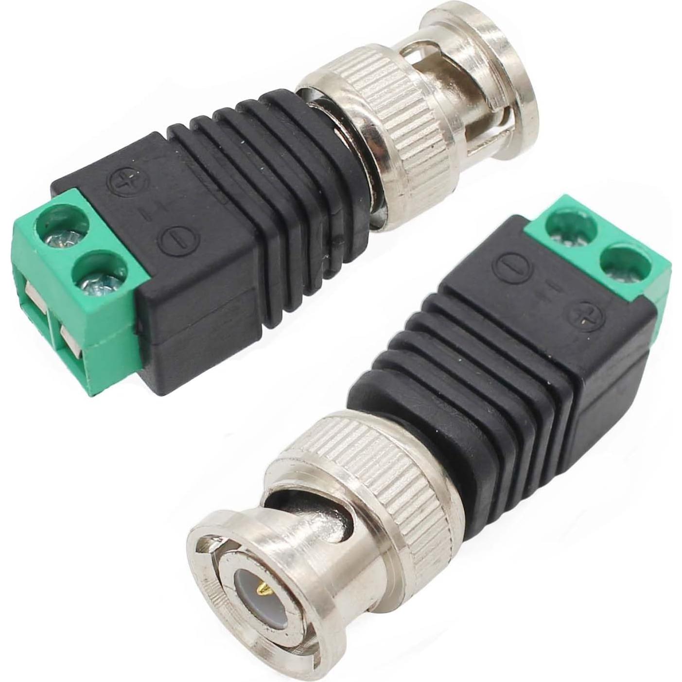 Adaptador Balun Macho BNC AIMHDUTY Paquete de 20 para CCTV