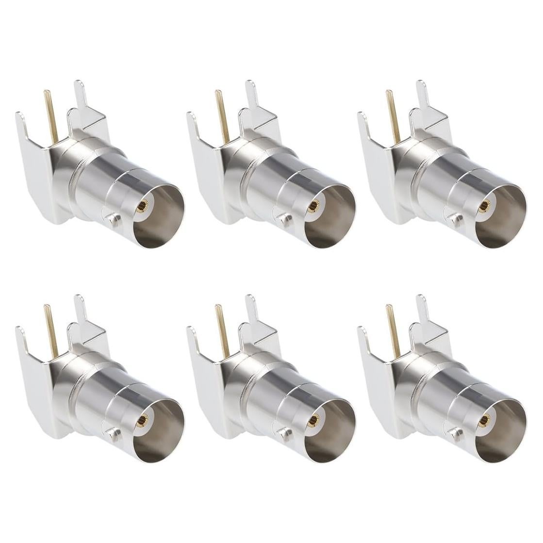 Conector RF Coaxial BNC Femenino en Ángulo Recto uxcell - 6PCS