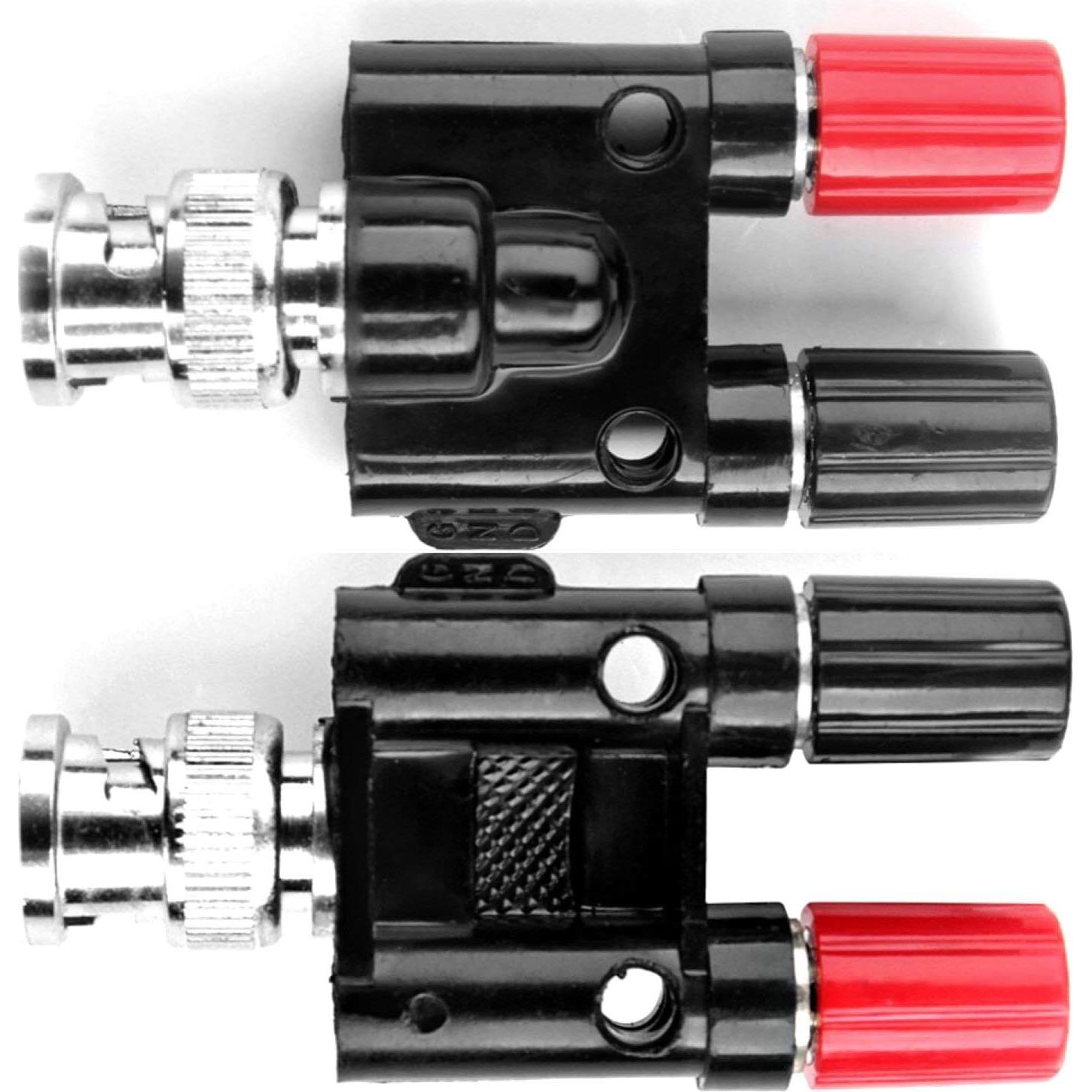 Adaptador BNC Macho a 2 Jack Hembra Banana Doble MWRF