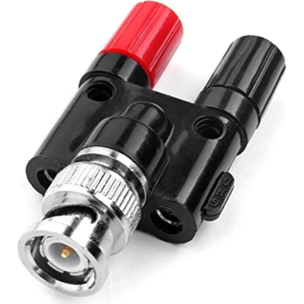 Adaptador BNC Macho a 2 Jack Hembra Banana Doble MWRF