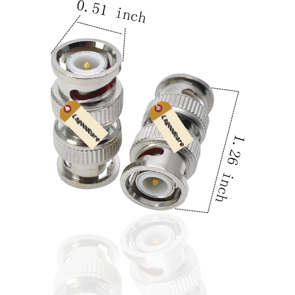 Kit de Conectores BNC 40 Piezas Lsgoodcare para CCTV