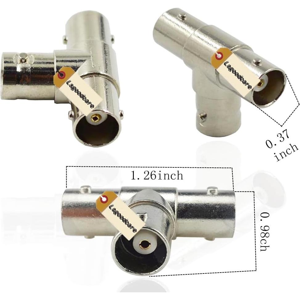Kit de Conectores BNC 40 Piezas Lsgoodcare para CCTV