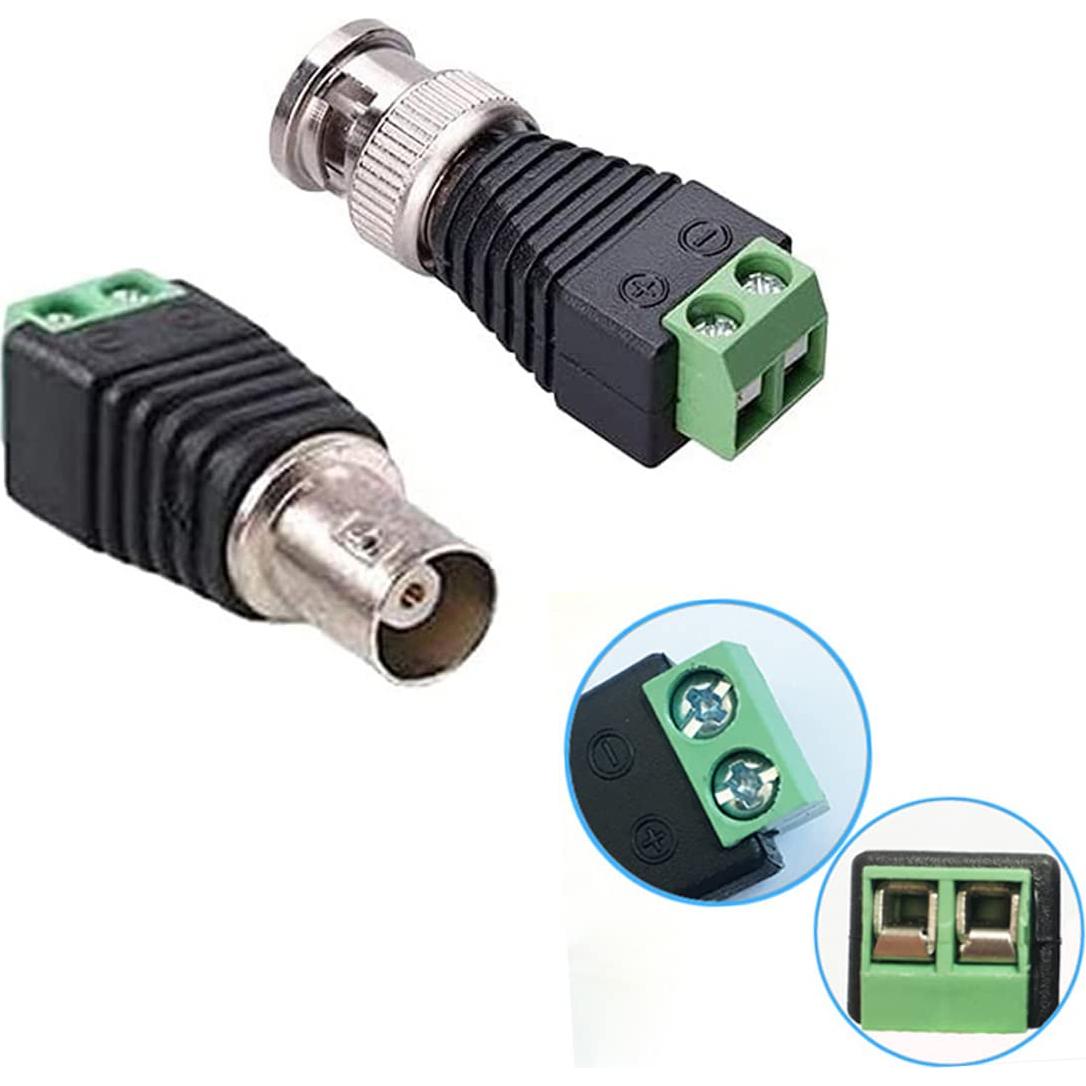 Conectores BNC a Terminal de Tornillo AV - 10 Pcs