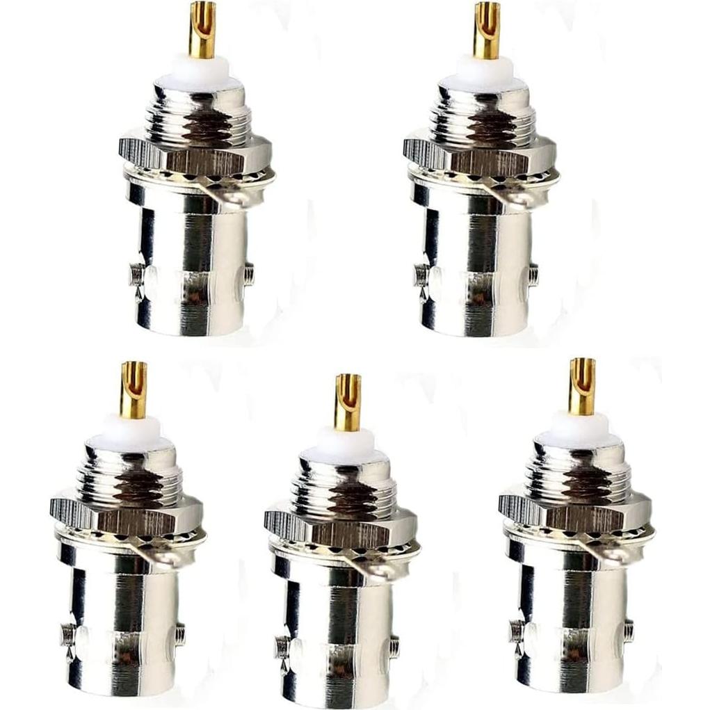 Paquete de 5 Adaptadores BNC Hembra a Montaje en Panel GDQLCNXB