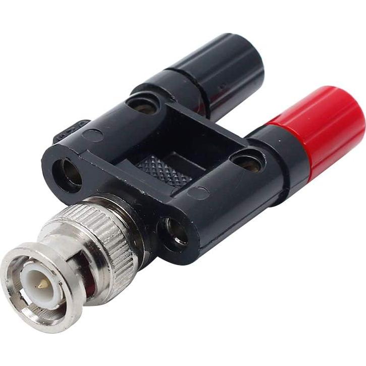 Adaptador BNC Macho a Doble Jack Banana Hembra 4mm - 5 Pcs