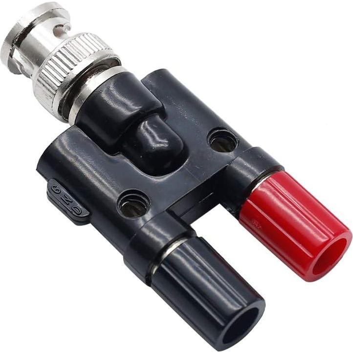 Adaptador BNC Macho a Doble Jack Banana Hembra 4mm - 5 Pcs