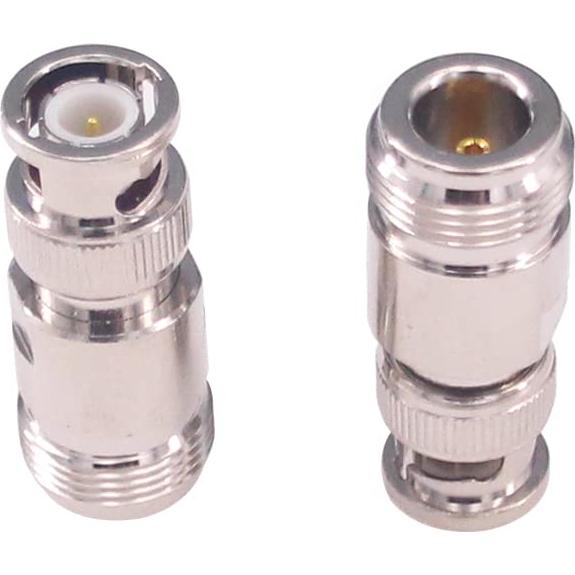 Adaptador Coaxial BNC a N Macho Hembra 50 Ohm 2 Pcs RFaha