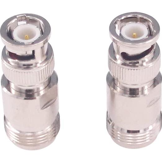 Adaptador Coaxial BNC a N Macho Hembra 50 Ohm 2 Pcs RFaha