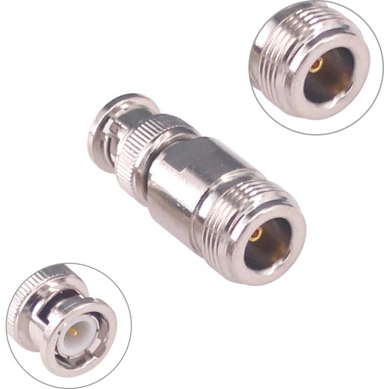 Adaptador Coaxial BNC a N Macho Hembra 50 Ohm 2 Pcs RFaha