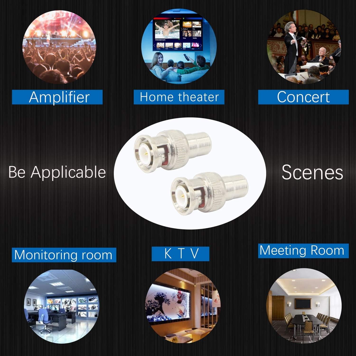 Adaptador BNC a RCA Macho Hembra YOUCHENG 5 Piezas