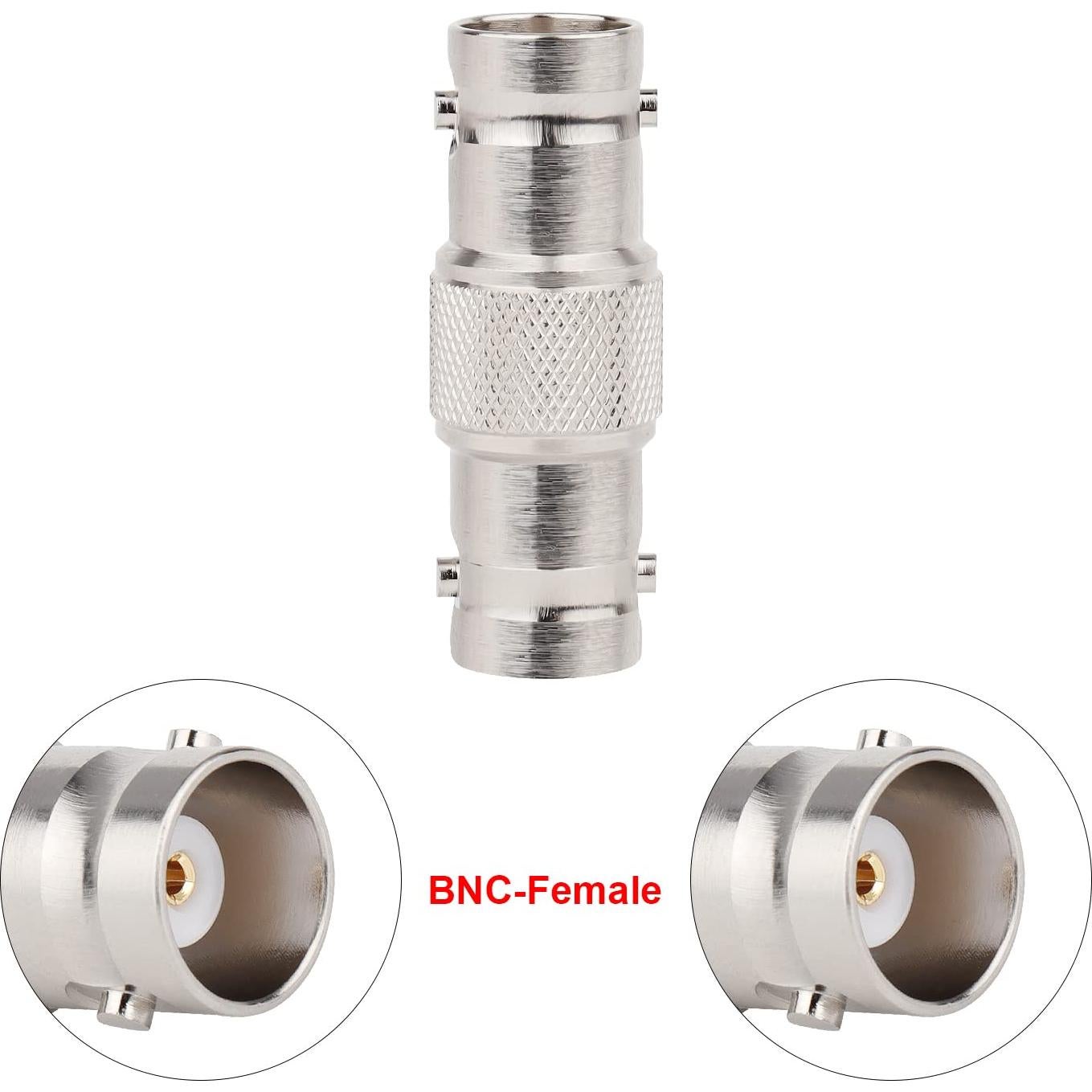 Adaptador BNC hembra a hembra XRDS RF - Paquete de 4