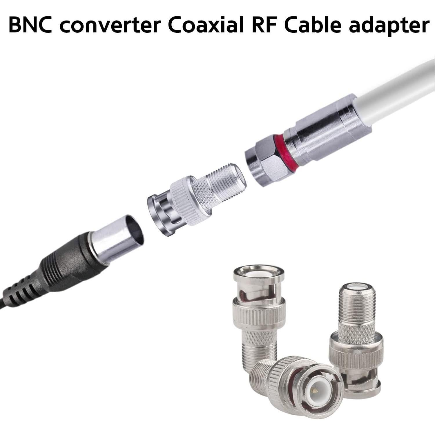 Conectores Coaxiales BNC a F Fanbalunke 59 Pcs 75 Ohm