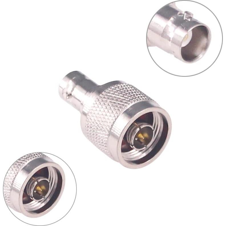Adaptador Coaxial RF N Macho a BNC Hembra 2 Pcs - RFaha