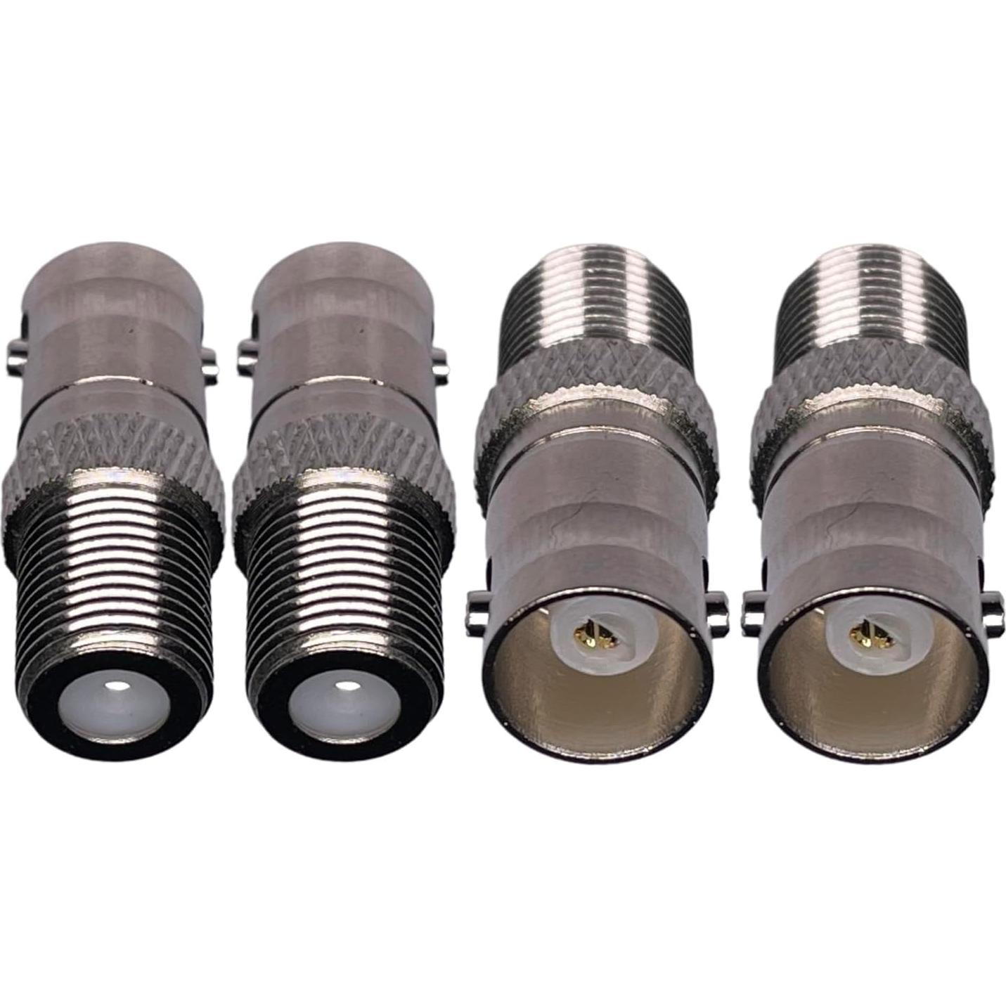 Adaptador BNC hembra a F tipo CESS - 4 unidades