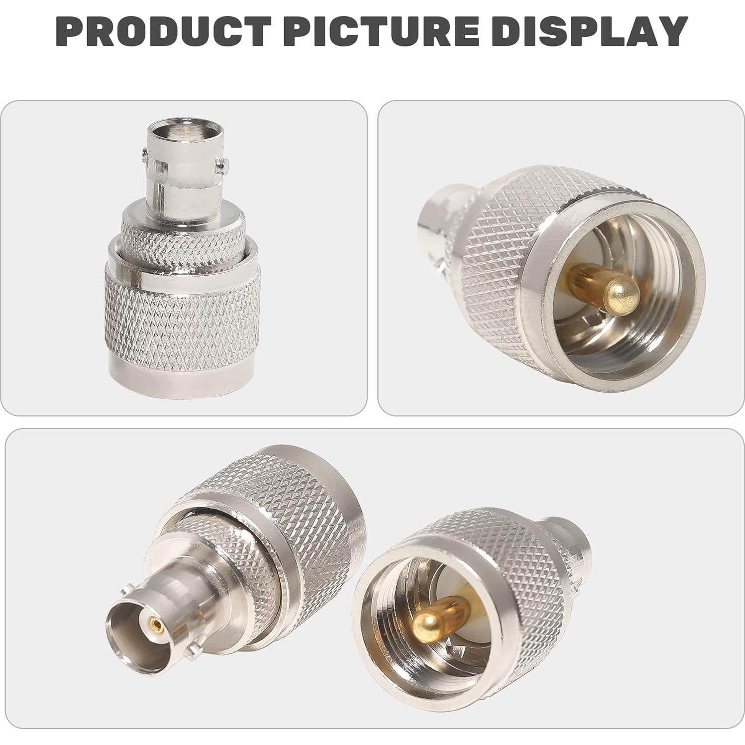 Adaptador BNC hembra a UHF macho Anina - 2 unidades para RF