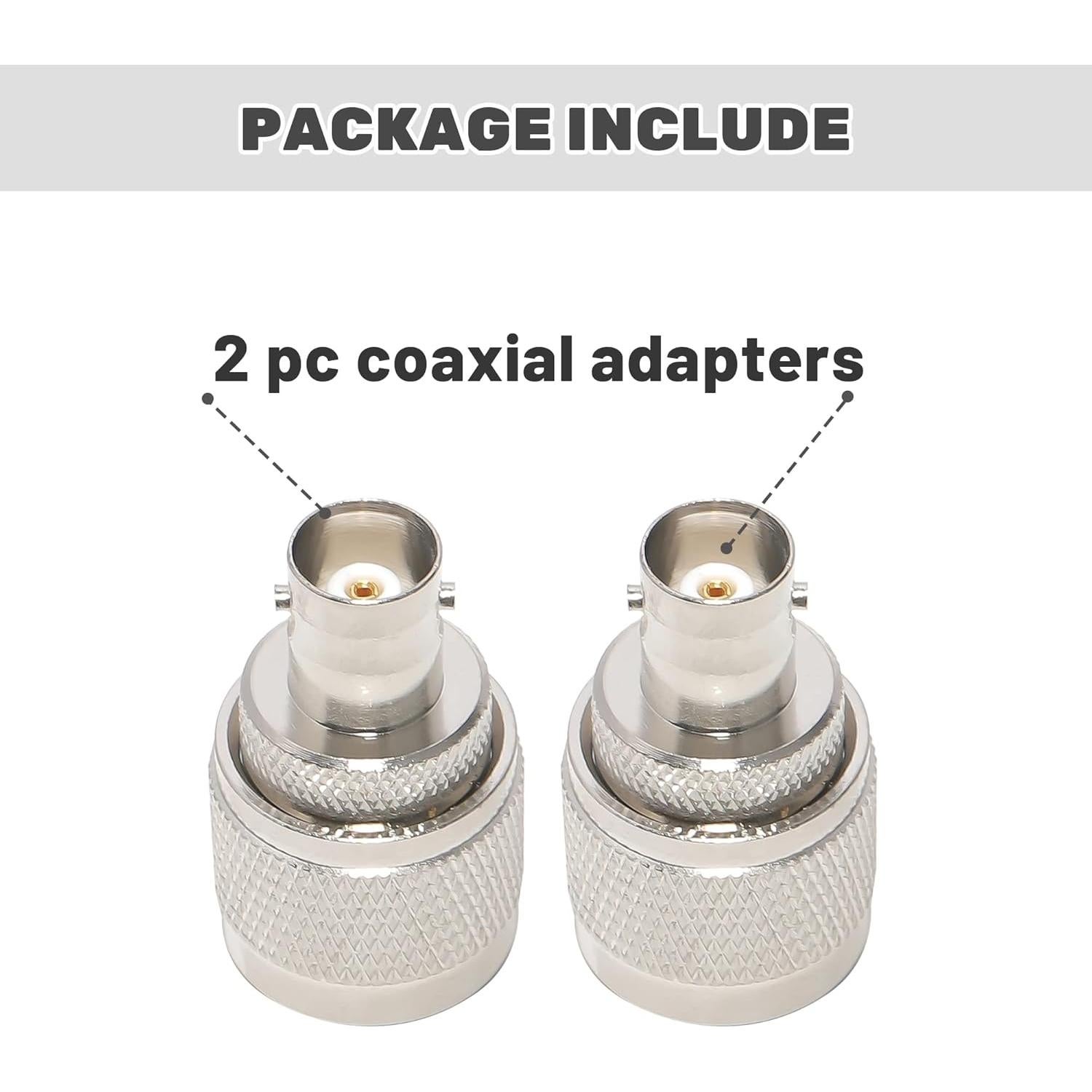 Adaptador BNC hembra a UHF macho Anina - 2 unidades para RF