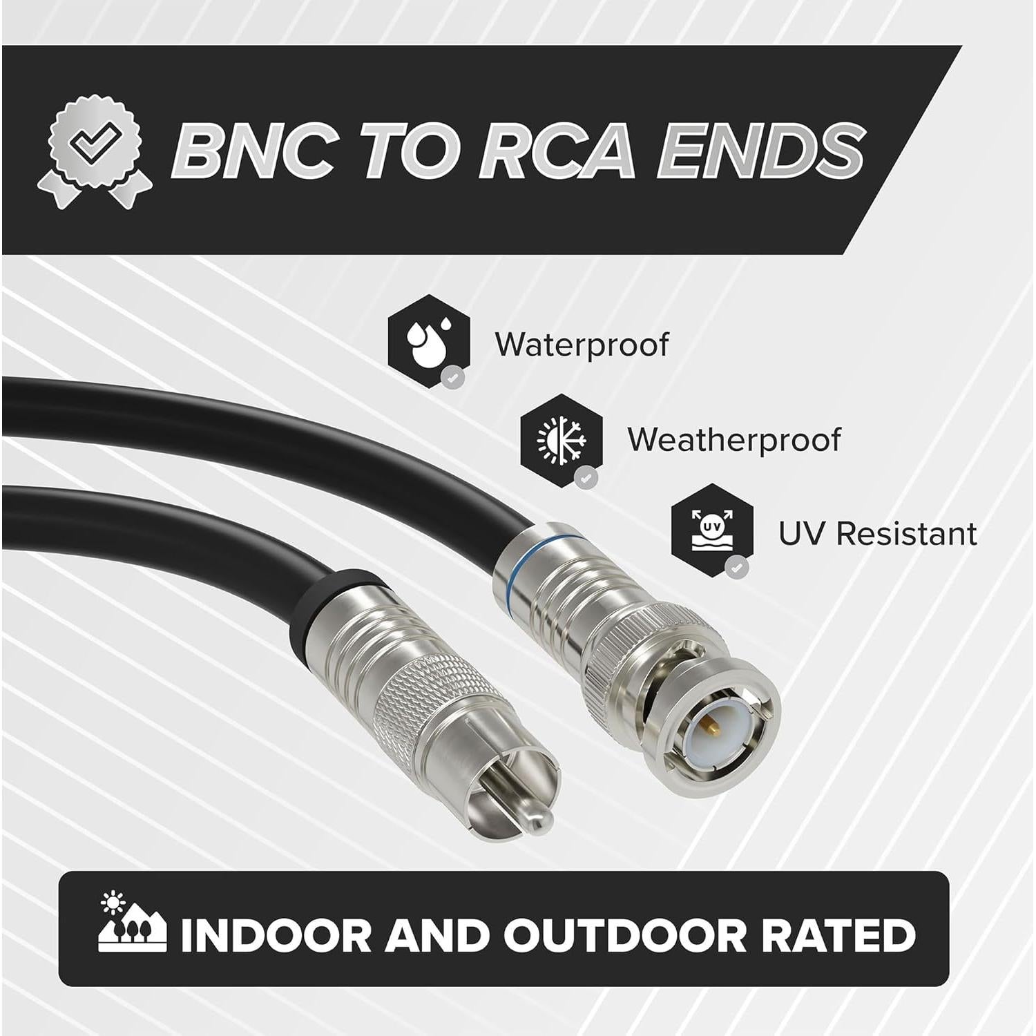 Cable BNC a RCA 2.7m THE CIMPLE CO - Coaxial 75 Ohm