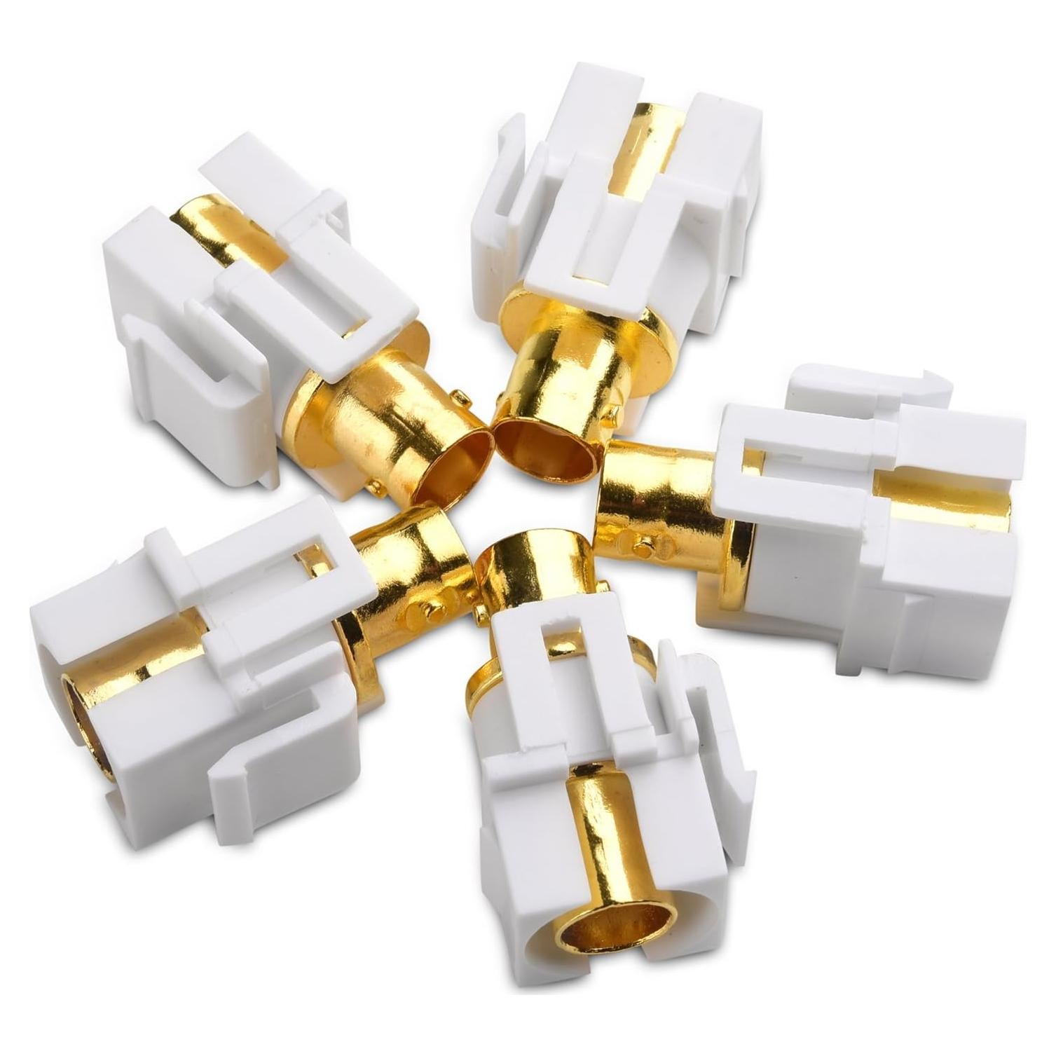 Inserciones Jack Keystone BNC Cable Matters 5 Unidades Blanco
