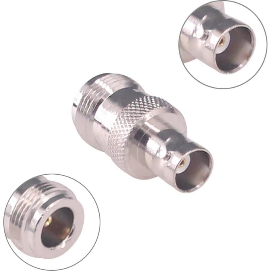 Adaptador Coaxial RF Hembra N a Hembra BNC 2 Pcs RFaha